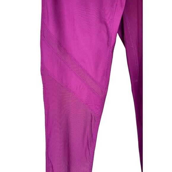 GYMSHARK Mesh Leggings Full Length in Maroon Size XS - Picture 3 of 7